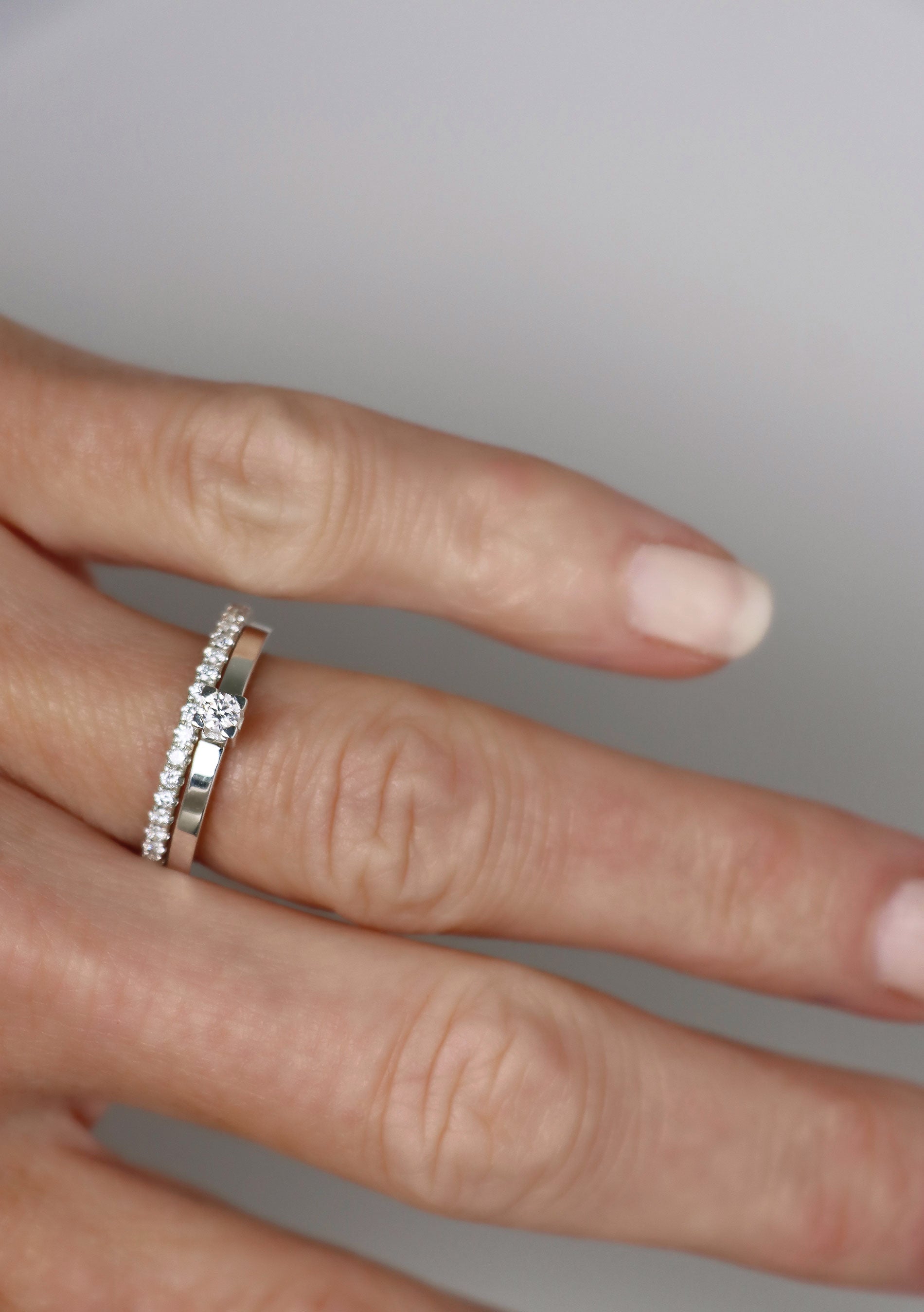 Monet diamond ring | Silver ring with 0.10 ct diamond. – Mila Silver