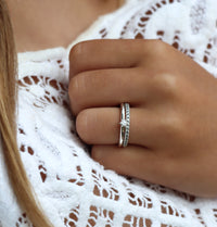 Wedding / Engagement Ring Couple, Julie 0.10 ct + Elise diamond ring