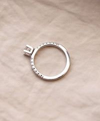 Monet Wedding / Engagement Ring, Side Stone Ring 0.53 ct Diamond